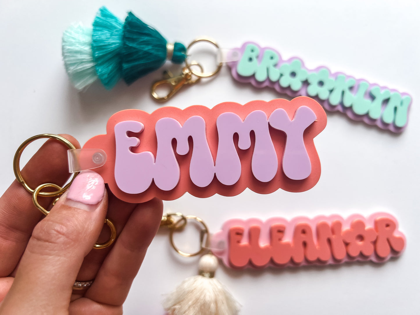 Groovy Name Keychain