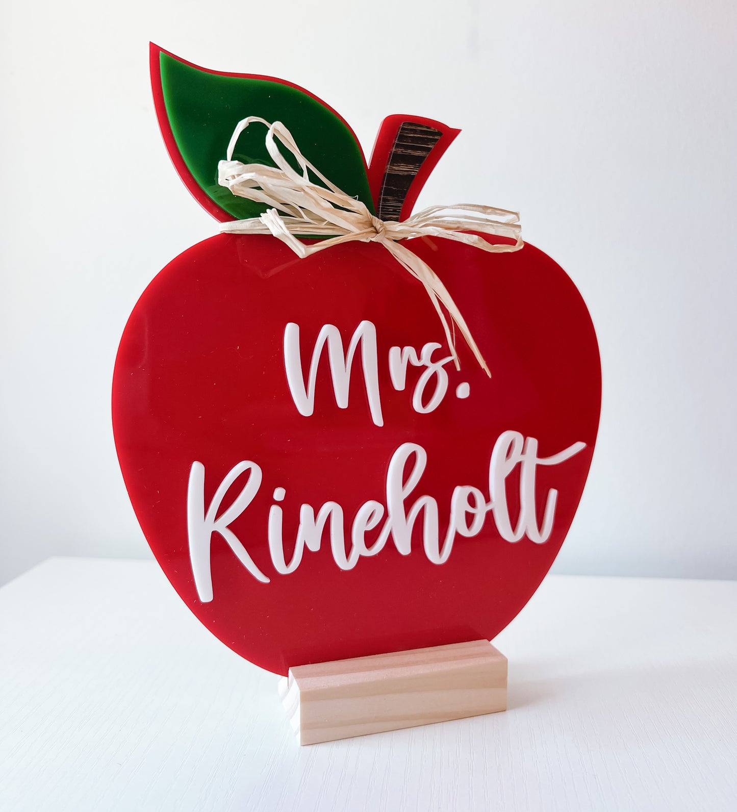 Personalized Apple Desk Sign