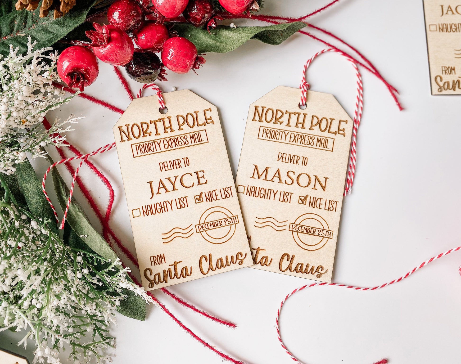 Wooden Christmas Stocking Tags – The Simply Adoorable