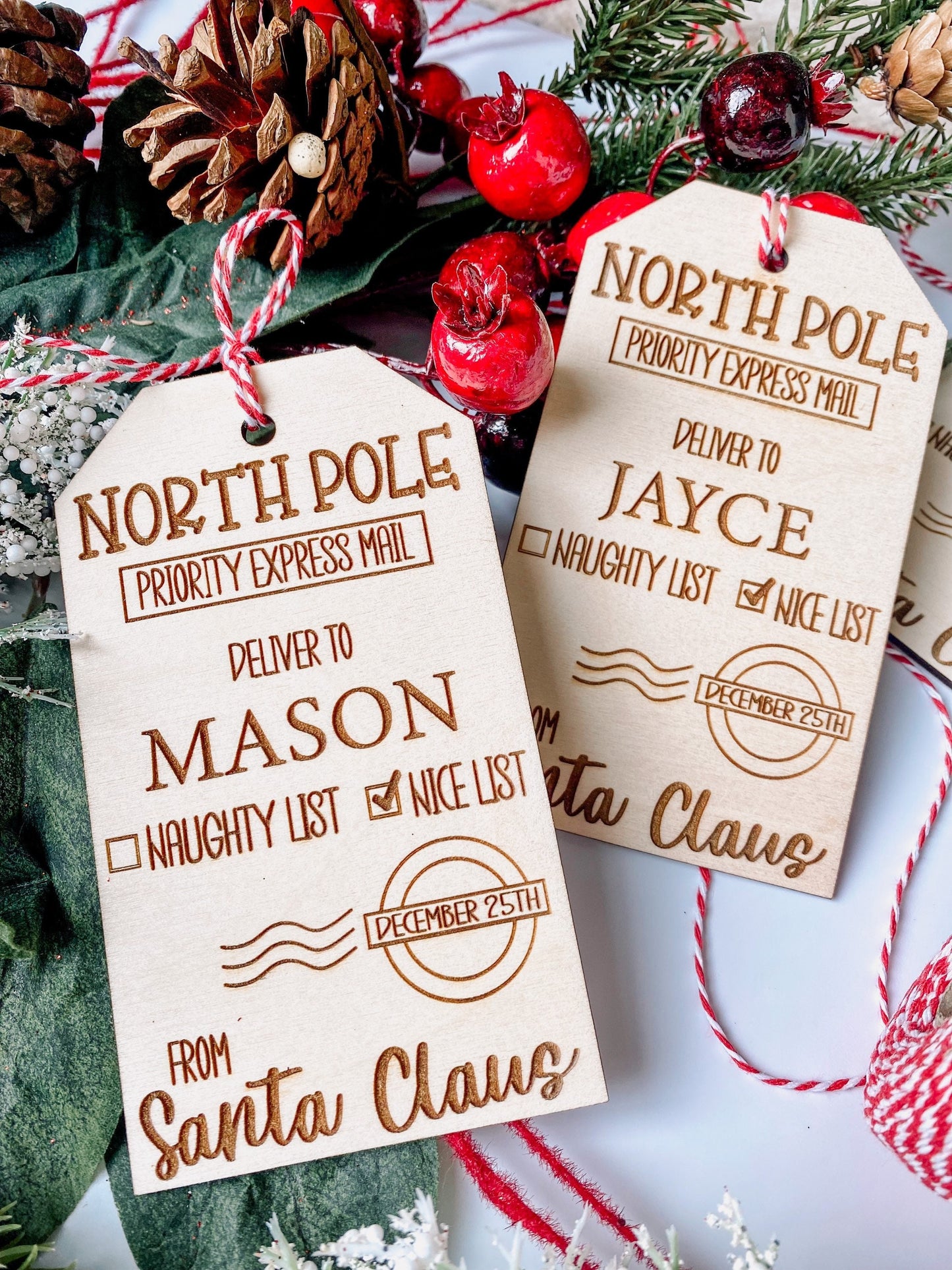 Wooden Christmas Stocking Tags – The Simply Adoorable